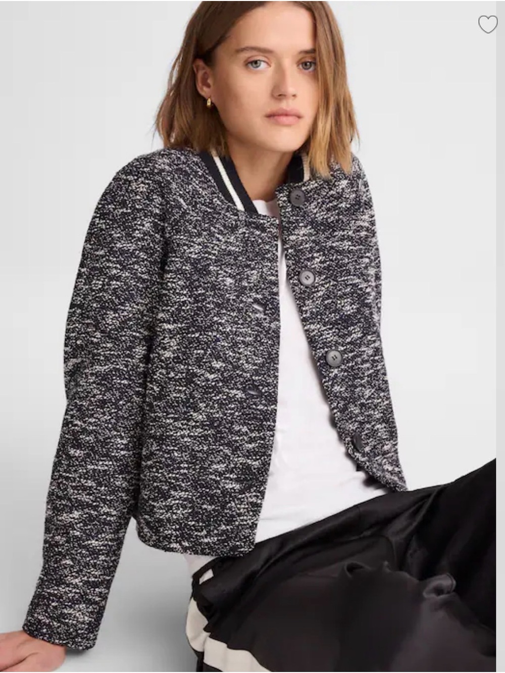 Madewell Raglan Bomber Jacket in Tweed